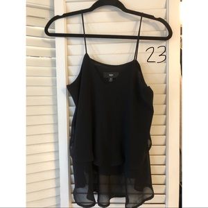 Mossimo chiffon black tank, size S